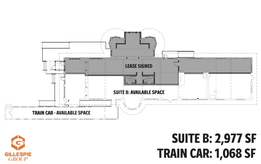 Shows an overview the building plans with it divided into Suite A and Suite B