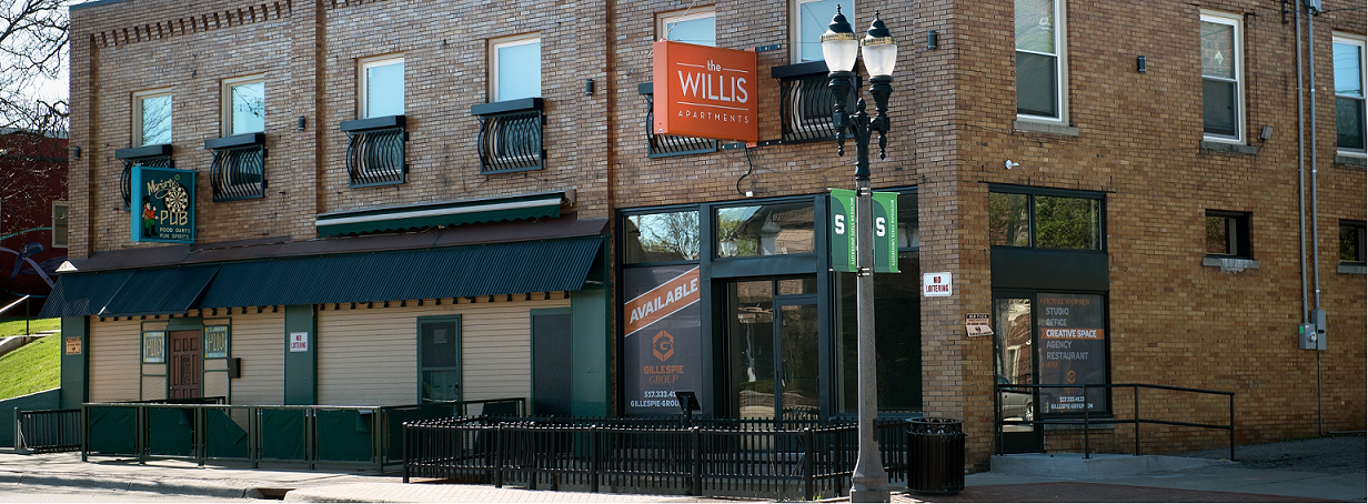 view of the Willis apartments from Michigan avenue 